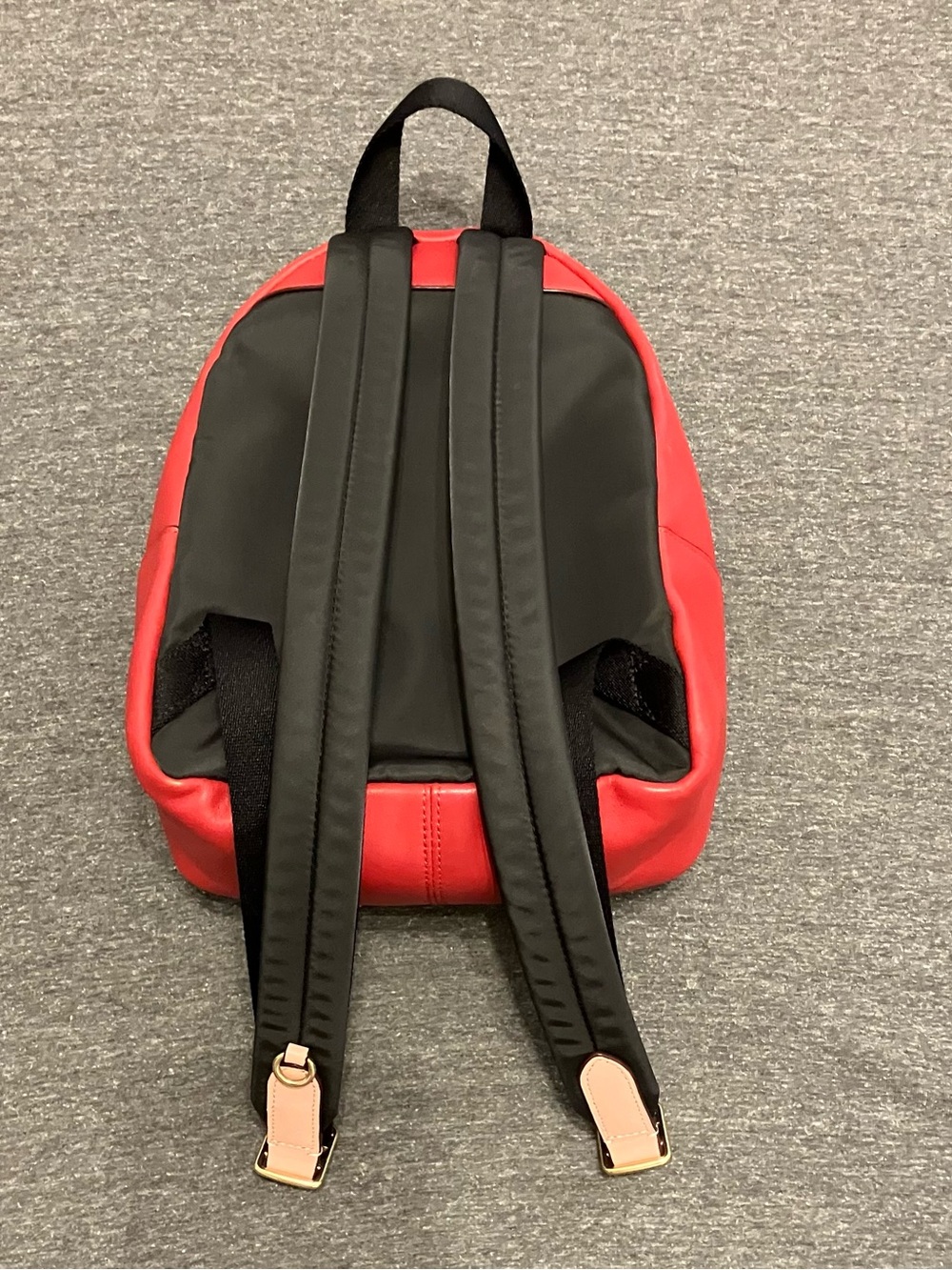 Coach Brown Signature Mini Backpack with Red Trim - Picture 2 of 3